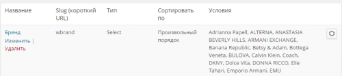 У каждого товара есть поле бренд