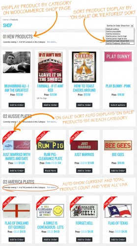 Show products by category on the WooCommerce Shop page.